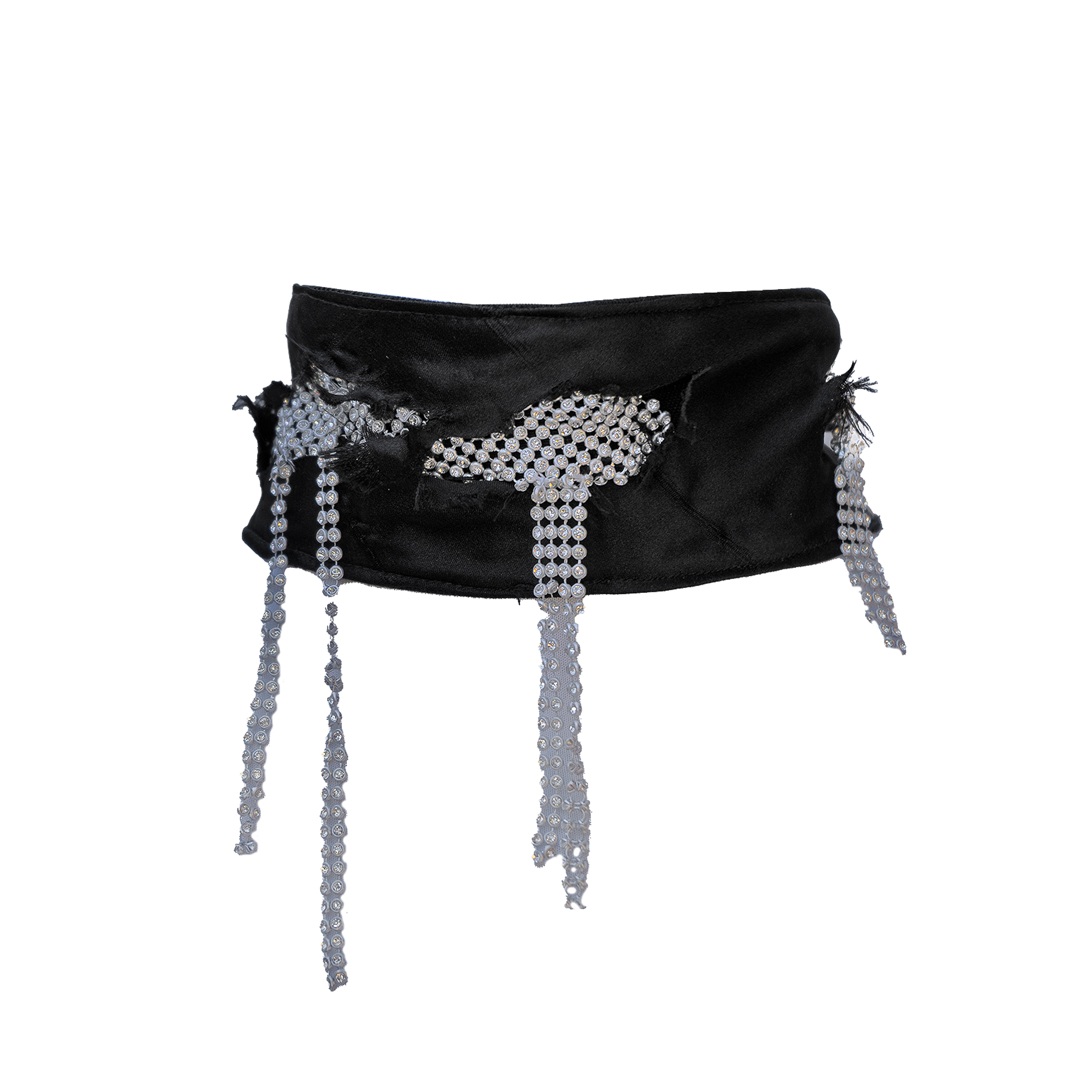 Choker raso con strasses